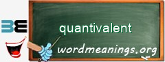 WordMeaning blackboard for quantivalent